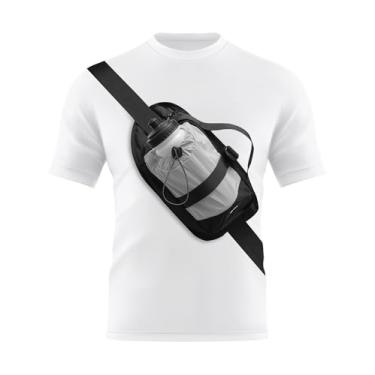 Imagem de Peicees Bolsa de cintura com suporte para garrafa de água para homens e mulheres, impermeável, para corrida, viagens, atividades ao ar livre, ciclismo, escalada, caminhada, pochete compatível com