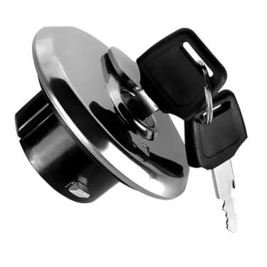 Imagem de Tampa universal do tanque de combustível para motocicleta com trava de chave - conjunto de tampa de gás para quadriciclos, quadriciclos e a maioria dos modelos