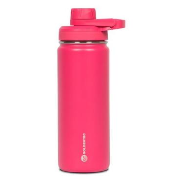 Imagem de Garrafa Térmica Inox Goldentec 500ml Rosa pink para bebidas quentes ou