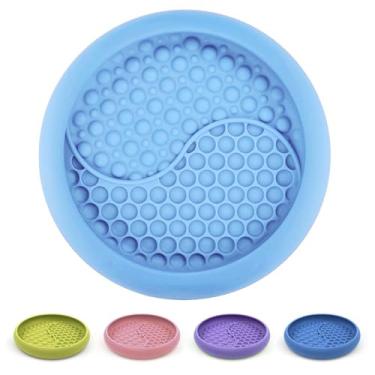 Imagem de ZOURYNUA Tigela para lamber cachorro, antiderrapante, alimentador lento para cães, dispensador de petiscos, brinquedos interativos e enriquecedores, redutor de tédio e ansiedade, silicone livre de BPA