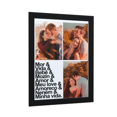 Imagem de Quadro com Foto dia dos namorados M5 - no-brand, Preto, 21X15 CM