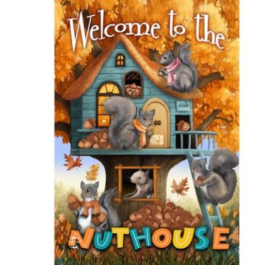 Imagem de Briarwood Lane Bandeira Fall Welcome To the Nut House House