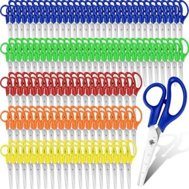 Imagem de 150 tesouras infantis a granel para crianças, tesouras de segurança com ponta cega multiuso para estudantes, escritório, escola, artesanato (150)