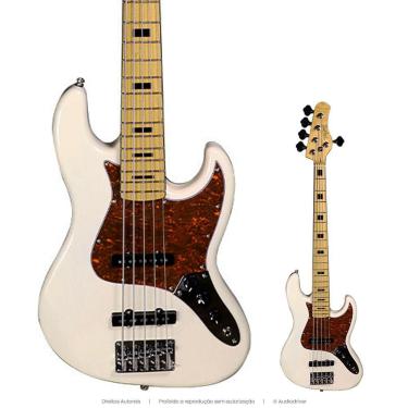 Imagem de Baixo Tagima 5 Cordas TJB-5 Special Series OWH Olympic White ContraBaixo Jazz Bass Branco