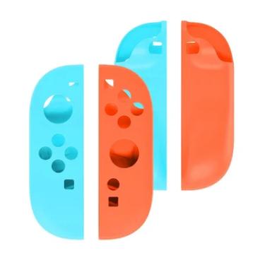 Imagem de Capa Azul Vermelho Case Joycon 2 Antiderrapante Nintendo Switch 2 Silicone Proteçao