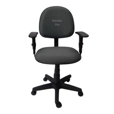 Imagem de Cadeira Executiva Giratoria Braço Regulagem Altura E Pistão