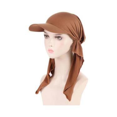 Imagem de Boné Hijab Interno de Modal Macio - Turbante para Mulheres, Café