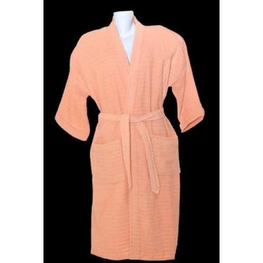 Imagem de Roupão de Banho Briza Atoalhado Adulto 100% Algodão Manga Curta (4008)