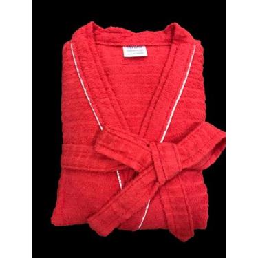 Imagem de Roupão de Banho Briza Atoalhado Adulto c/ Viés 100% Algodão Manga Curt