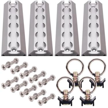 Imagem de Boxer Alumínio 4 x L-Track 15,24 cm C x conjunto de ajuste de trilho de anel. 1 kg