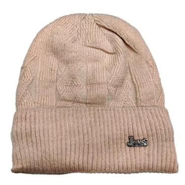 Imagem de Touca Lisa Gorro de Frio Inverno com Forrada Adulto Unissex Classica Q