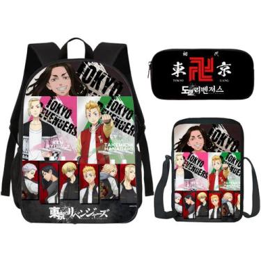 Imagem de Kit Escolar Mochila, Lancheira E Estojo Anime Tokyo Volta as Aulas