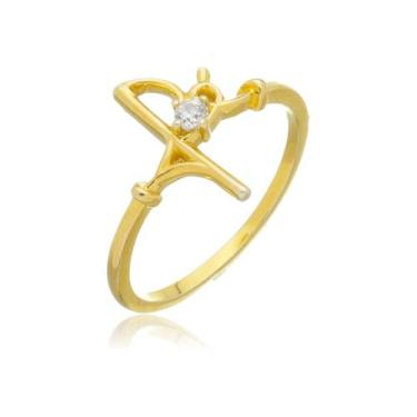 Imagem de Anel Fé Com Zircônia Ouro Amarelo 18 Kl - Juniorjoiaspiracicaba, 23