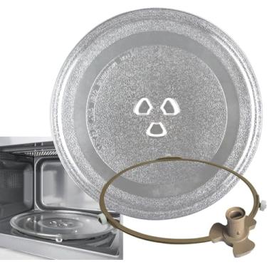 Imagem de Substituição Da Placa De Micro-ondas De 9.6"/10.6"/12.4", Placa De Vidro Para Forno De Micro-ondas, Kit De Mesa Giratória De Vidro Circular, Placa De Cozimento Para F, Clear, 31.5cm/12.4in