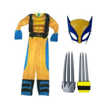 Imagem de Traje de Cosplay Wolverine para Crianças - Máscara e Macacão de Luxo p
