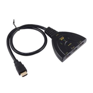 Imagem de Hub Switch HDMI 3 Portas em 1 Full HD Até 4K 3D - PONTO DO NERD