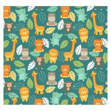 Imagem de Papel de Parede Adesivo Infantil Safari Animais Bebe Quarto - 545pcp -