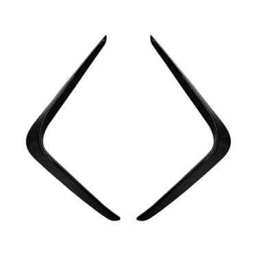 Imagem de Divisores de para-choque dianteiro e spoiler lateral compatível com BMW Série 4 G24 G26 420i 430i I4 M50 4 portas 2021 2022 2023 2024 Acabamento para farol de neblina(Glossy Black)