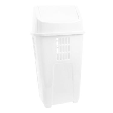 Imagem de Lixeira Basculante 50 Litros Branca Plasvale Branco