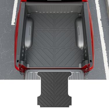 Imagem de powoq Compatível com Dodge Ram 1500 2019-2022 Tapete de cama 1500 para todos os climas TPE caminhonete forro de cama para Dodge Ram 1500 acessórios 2019 2020 2021 2022 (5,7 pés)