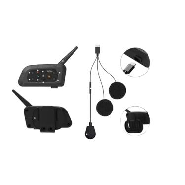 Imagem de Intercomunicador Bluetooth para Capacete de Motocicleta 1200M – Interfone Duplex Walkie-Talkie com Fone de Ouvido