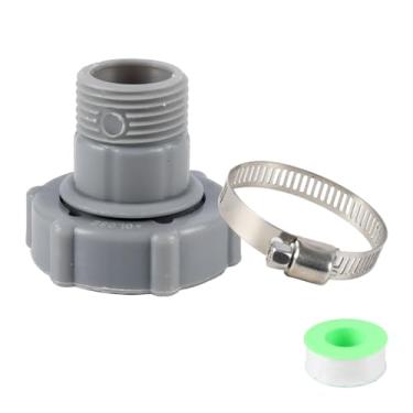 Imagem de Apvok Dreno de piscina serve para Coleman/acima do solo/Bestway Piscinas Id1,5 polegadas Adaptador de mangueira Plugue de drenagem Conecte à parte inferior da piscina Od1,0 polegadas Conecte ao tubo