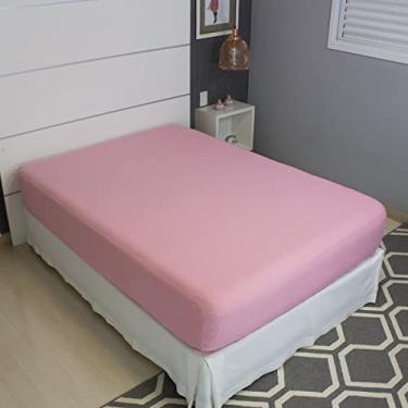 Imagem de Lençol Avulso Casal Malha Com Elástico (Rosa Bebê)