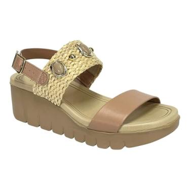 Imagem de Sandália Moleca Anabela Ráfia EVA 5536.110 Natural/Nude