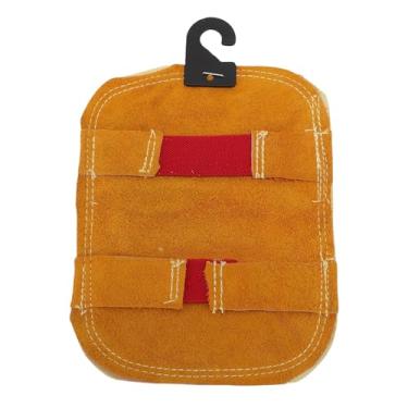 Imagem de Diydeg Luvas de Soldagem Almofada, 2 Camadas de Couro de Soldagem Aluminizada Mão de de Mão Alta Protetor de Manual para Cortar a Fundição