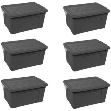 Imagem de Kit 6 Caixas Organizadoras Multiuso Container 70 Litros - Sao Bernardo