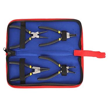 Imagem de Pssopp 4Pcs Alicate de joias Alicate de mão Conjunto, agulha redonda e pinças pontiagudas curvas Joias Fazendo acessórios Kit Artesanato Fazendo Alicates