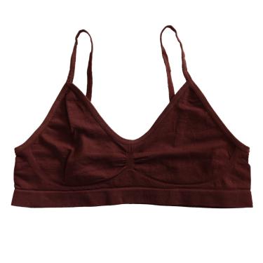 Imagem de SUTIÃ TOP LISO - MARROM - P - 96 % POLIAMIDA 4% ELASTANO - SEM FORRO - BASIC+