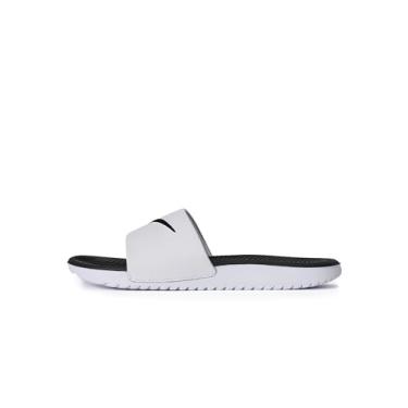 Imagem de Nike Sandália infantil Kawa, Branco/preto, 12 Big Kid