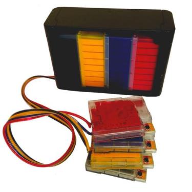 Imagem de Bulk Ink compatível 8620, 8610, 8600, 8100, Chip Ful, Tintas pigmentad