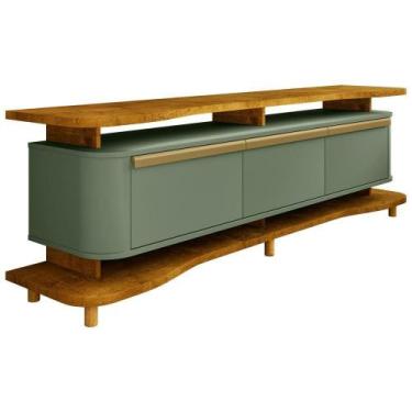 Imagem de Rack Para Sala De Estar Tv 75 Pol Orgânico Maui B02 Naturalle Pistache