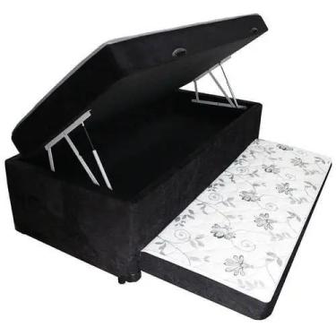 Imagem de Beliche Bicama conjugada 3em1 com auxiliar e baú D33 - ouro colchoes, 