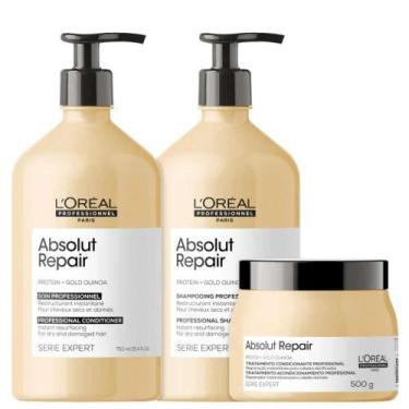 Imagem de L'Oréal Professionnel Absolut Repair Gold Quinoa Shampoo 750ml + Condi