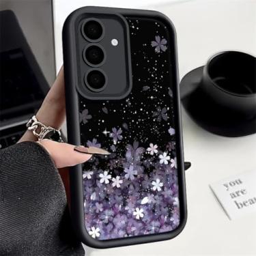 Imagem de Capa de silicone para Samsung Galaxy S25 Edge S24 S23 Ultra S24 Fe A55 A15 A16 A17 A35 A25 A54 A56 5g TPU (preta para Samsung A36 5G/A851)