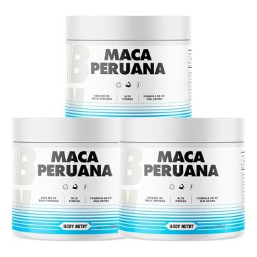 Imagem de 3x Maca Peruana em Pó Pote 5000mg Por Porção 100% Pura Premium Pure Importada Para Homens e Mulheres Rende 60 Porções | Energia Resistência Original - Body Nutry