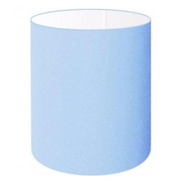 Imagem de Cúpula Abajur E Luminária Cilíndrica Vivare Cp-7001 ø13x15cm - Bocal Nacional Azul-bebê