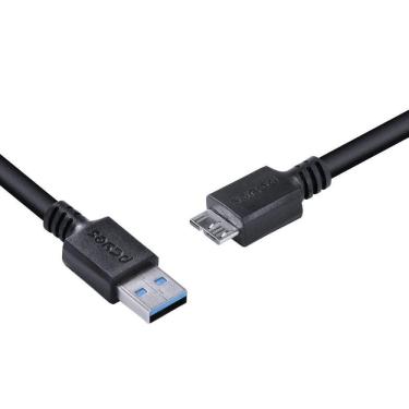 Imagem de Cabo Para Hd Externo Usb A 3.0 Macho Para Micro Usb B 3.0 (10 Pinos) Macho 28awg Puro Cobre 3 Metros