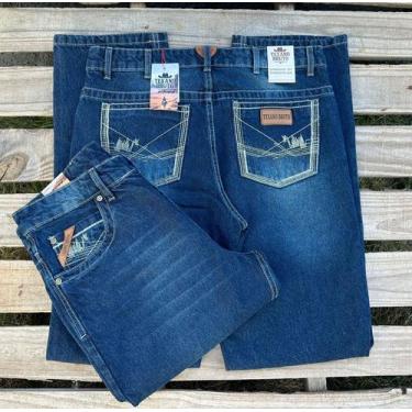 Imagem de calça country masculina jeans rodeio ,americana e barra balão tradicio