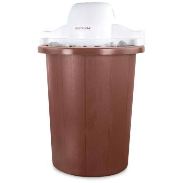 Imagem de Máquina de Sorvete Nostalgia Elétrica Estilo Parlor, Faça Sorvete Soft Serve no Estilo Antigo em Minutos em Casa - 5,67 litros Branco