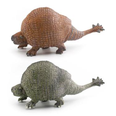 Imagem de Figure Toy, 2 peças de mamífero pré-histórico, realista, semelhante a um tatu