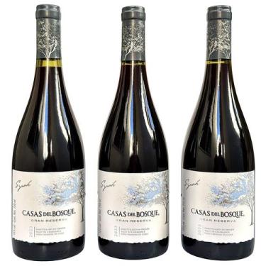 Imagem de Vinho Casas Del Bosque Gran Reserva Syrah  Kit Com 3 Garrafas  Oferta