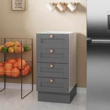 Imagem de Balcão 4 Gavetas 40cm sem Tampo Arizona CabeCasa MadeiraOriginals - Ca