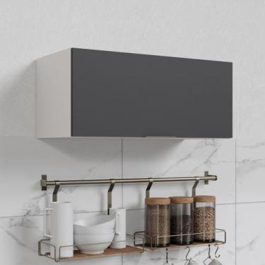 Imagem de Armário Aéreo Porta Basculante 80cm Puxador 150cm Ipanema CabeCasa Mad