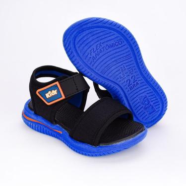 Imagem de SANDALIA KIDY FLY BABY PRETO/AZUL ROYAL/LARANJA Kidy