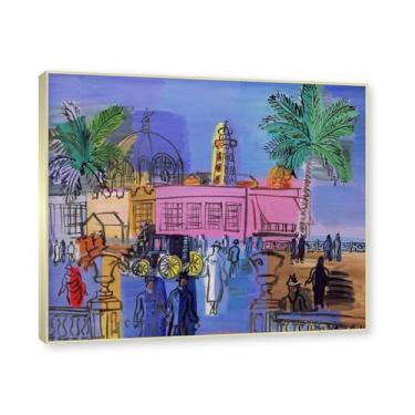 Imagem de Moldura de champanhe. Impressões Raoul Dufy, (sem título 29), pôster de viagem vintage, arte impressionista, imagem de arte de parede em tela para decoração de casa. 40 x 48 cm-15,7 x 18,9 pol