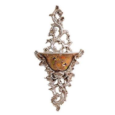 Imagem de CUTPOIY Vaso de flores alto de resina retrô estilo europeu para sala de estar, sala de jantar, quarto, cozinha, escritório, hotel, decoração de parede, decoração de casa, vaso decorativo suspenso de